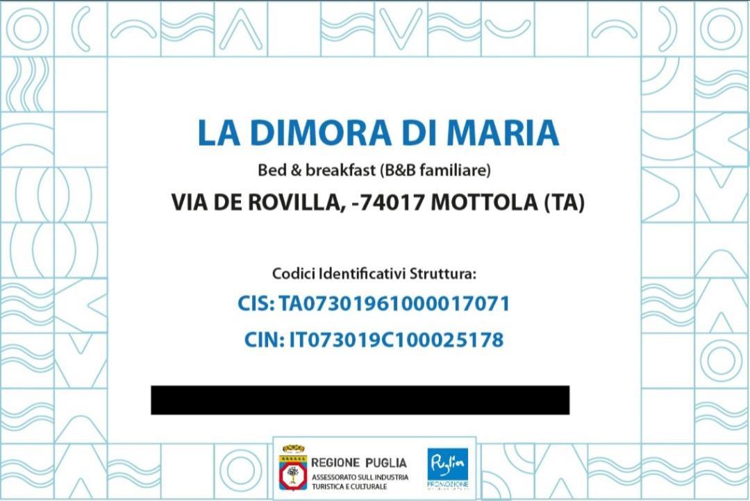 La Dimora Di Maria Villa Mottola Exteriör bild